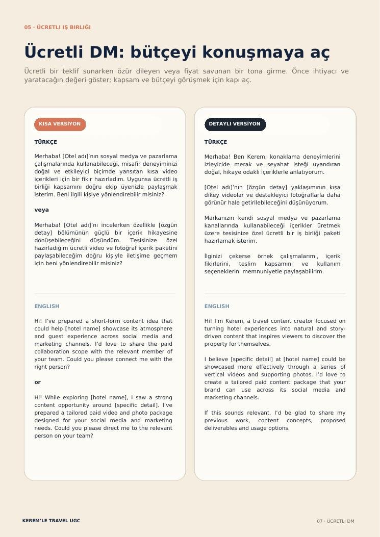 Mesaj Bankası paket sunumu sayfası